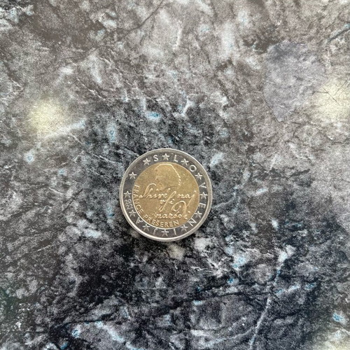 Collectible 2 Euro Coin Slovenia used with France Prešeren