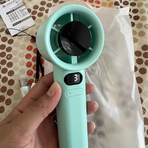 Portable rechargeable fan with speed control