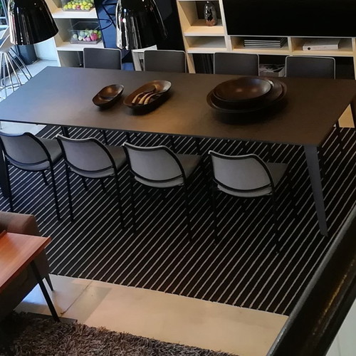 Italian Bontempi Cruz dining table with synthetic stone surface, new