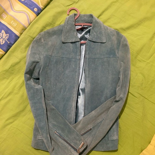 Suede jacket turquoise Pink Woman like new, Small