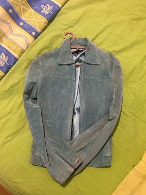 Suede jacket turquoise Pink Woman like new, Small