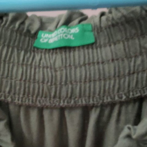Benetton dress long size S with belt new green