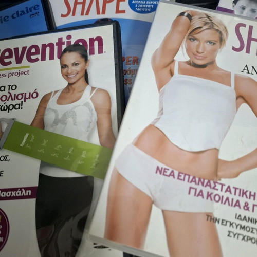 Fitness DVDs used, pack of 5