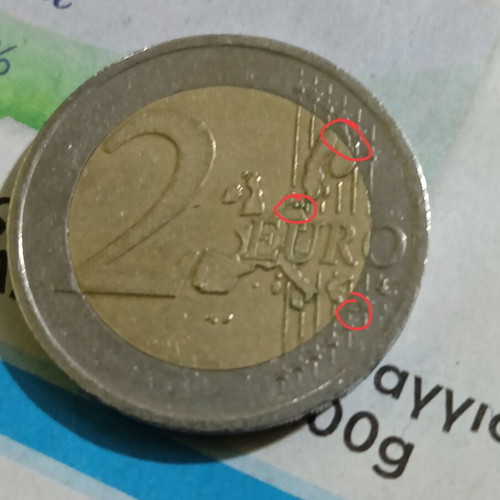 Collectible 2€ Austria coin used with errors 2002