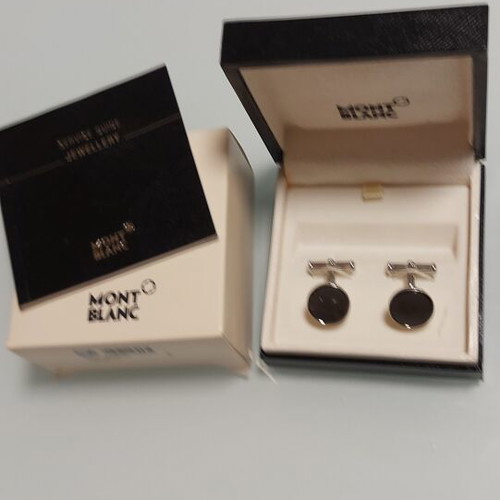 Mont Blanc Meisterstuck cufflinks used, mother of pearl