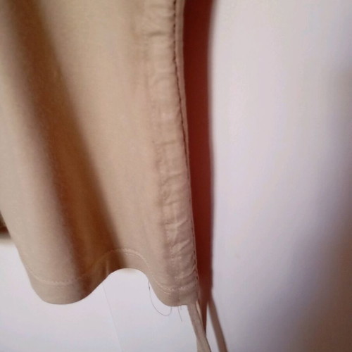 Cotton stretch blouse beige with beads, like new, size L