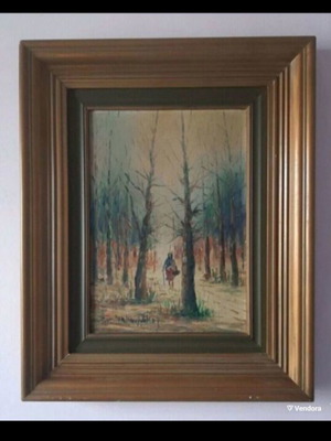 Спирос Диакумакас маслена картина върху платно 55x44 см