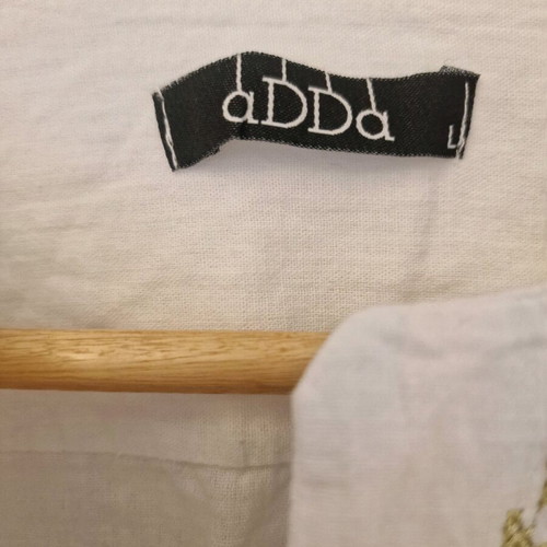 Adda women's blouse with embroidery like new, size S, white and gold