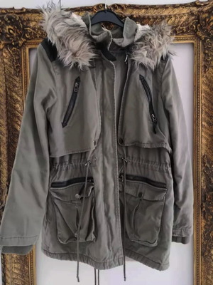 Khaki/olive jacket used, size M/38