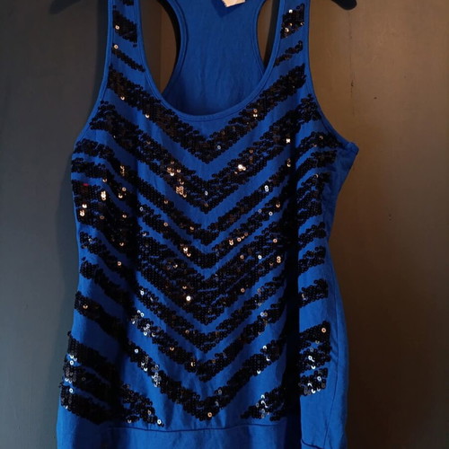 Almost Famous top XL new, black and blue