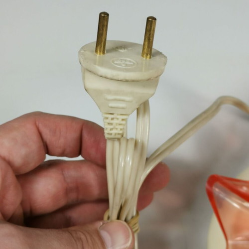 Vintage plastic table lamp Nufaro used, 70s