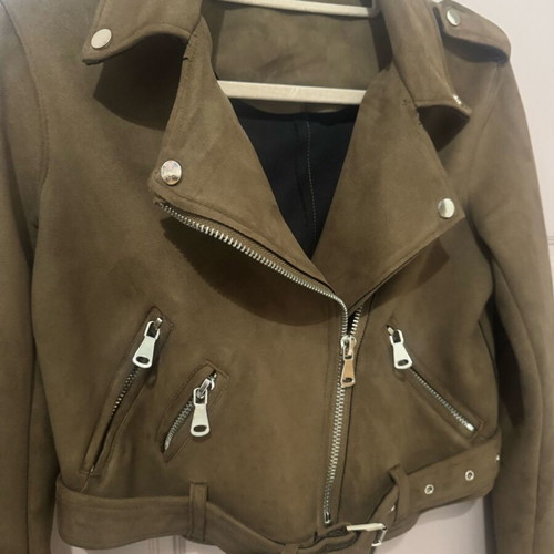 Zara brown suede jacket like new, size XS