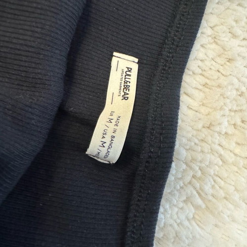 Black fitted rib dress Pull&Bear size S used