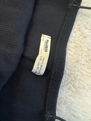 Black fitted rib dress Pull&Bear size S used