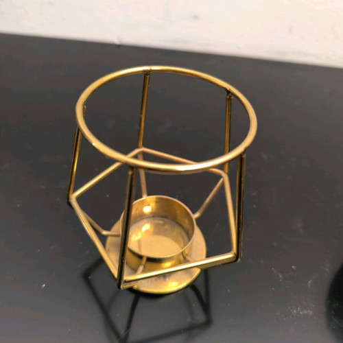 Decorative tealight holders like new, gold and black set of 2