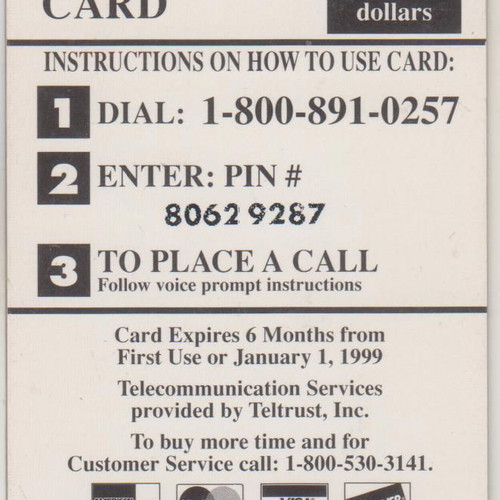 America 3D Dinosaur Phone Card like new, 2,000 print run