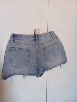 Denim shorts like new, size S, white and blue