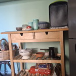 Kitchen trolley like new, solid birch wood, versatile use