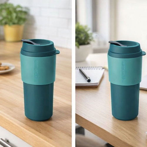 Tupperware Eco+ 490ml cup with sleeve, new, reusable