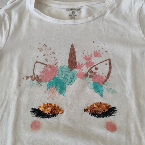 Long-sleeve T-shirts for Girls Size 10 like new, multicolor, pack of 4