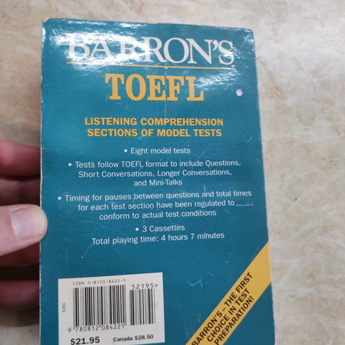 Prepare for the Test of English as a Foreign Language TOEFL P. Sharpee used, 4 cassette pack