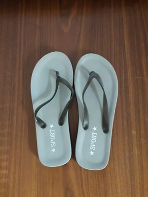 Men's flip-flops new, size 44, gray