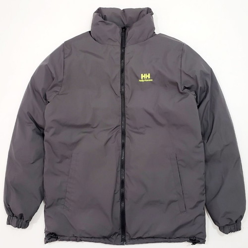Helly Hansen Yu Puffer jacket used, reversible, men's size S, gray and black
