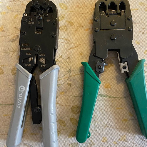 Network internet telephone crimping pliers like new, set of 2
