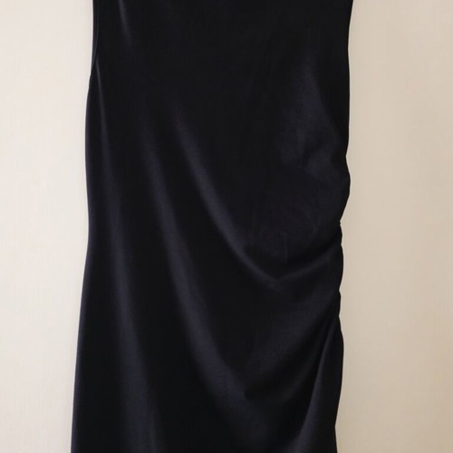 Shein long fitted dress with gathers black like new XS/S