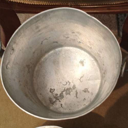 Vintage Aluminum Food Container «Κουνέτο» 1940-1950, like new