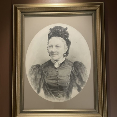 Old Charcoal Drawing Used, Signed 1897, Framed 60x76 cm