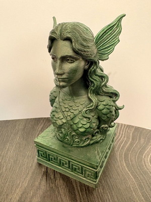 Mermaid Bust 15cm new with patina decorative statue