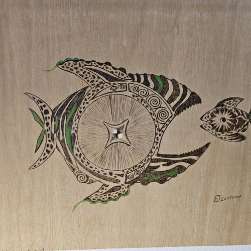 Pyrography set of 4 new pieces
