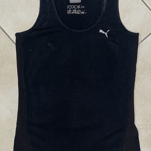 Puma Sport Tank Top, black, organic cotton, size XS
