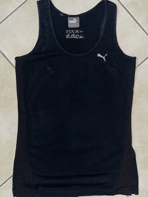 Puma Sport Tank Top, black, organic cotton, size XS