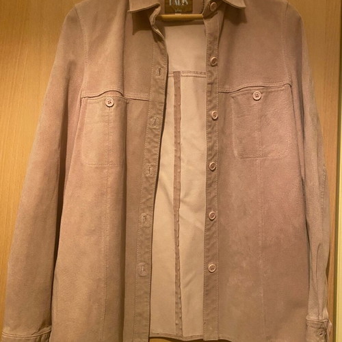Suede jacket pink like new small
