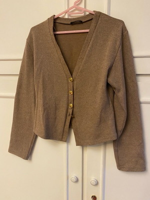 Zara beige cardigan like new with gold buttons, size M