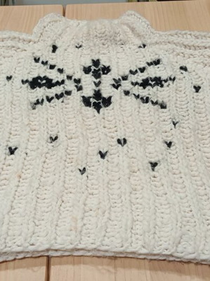 Woolen men's knitted sweater No Name medium used, white