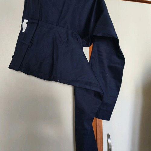 H&M women's blue pants satin texture five-pocket size L like new