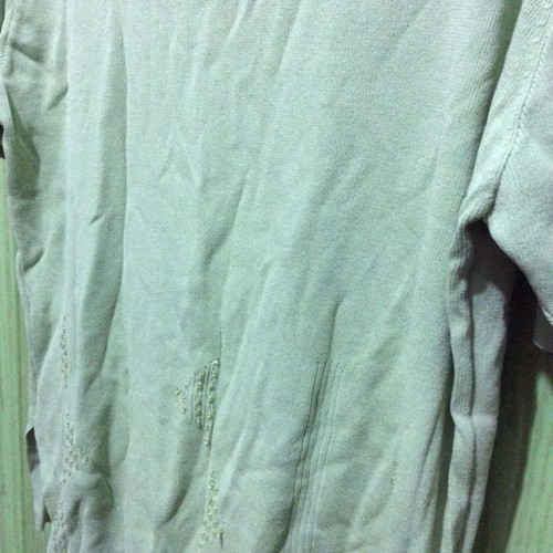 Green yarn blouse used, extra large, breathable