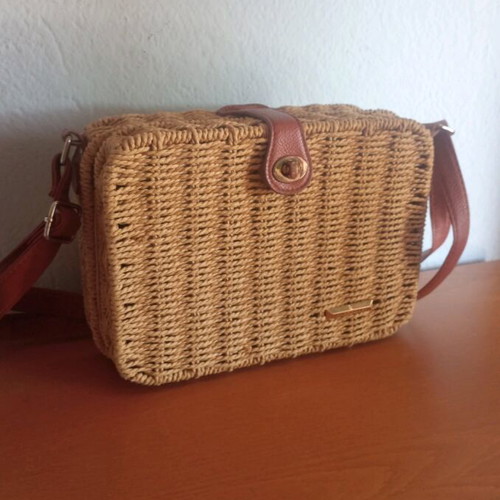 Bamboo crossbody bag brown like new