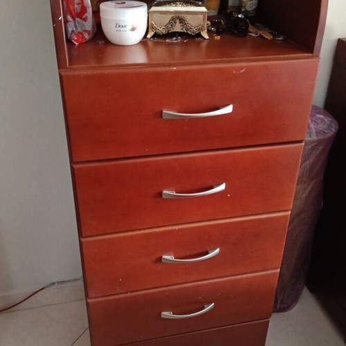 Tall chest of drawers with 5 drawers, 40x35 cm, height 122x50 cm, depth 40 cm