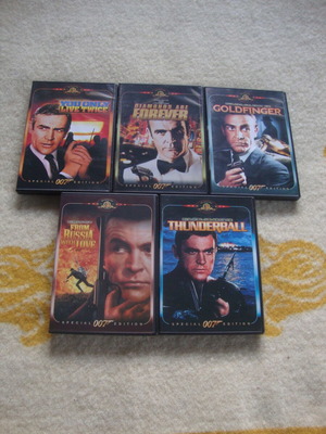 James Bond πέντε DVD με Sean Connery σαν καινούργια, υπότιτλοι