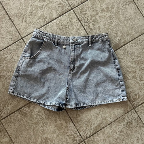 Trendyol denim shorts acid wash, high waist, size XL