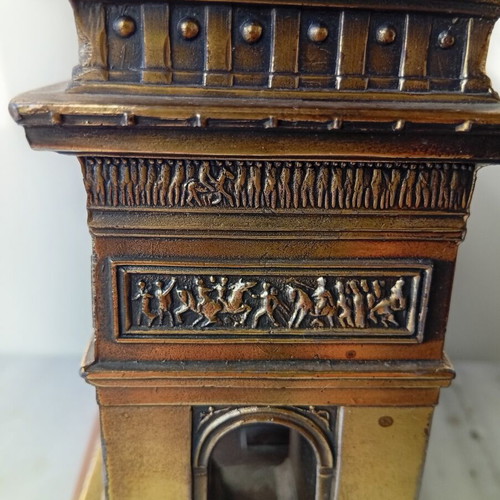 Music box jewelry holder Arc de Triomphe Paris used, bronze