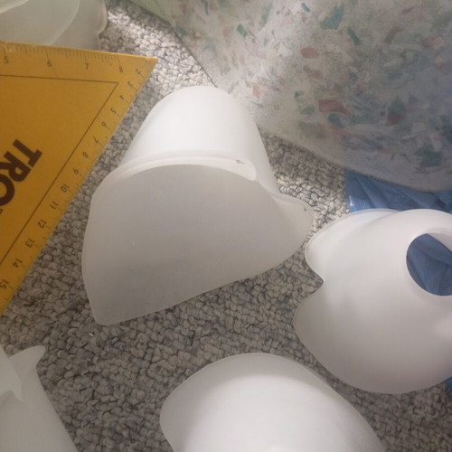 Lamp replacement parts pack of 6, white glass, like new
