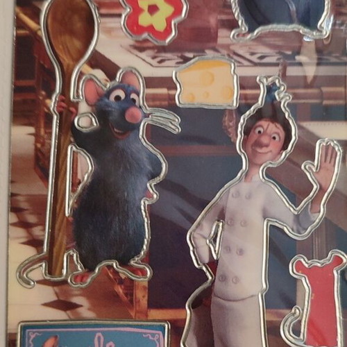 Ratatouille Disney laser sticker set, 3 cards
