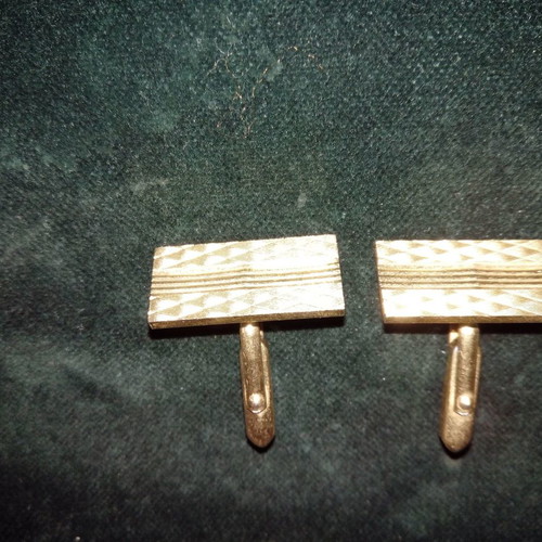 Vintage cufflinks used, gold-colored