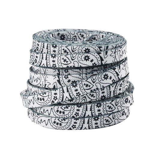 Bandana shoelaces White new, polyester, 120 cm