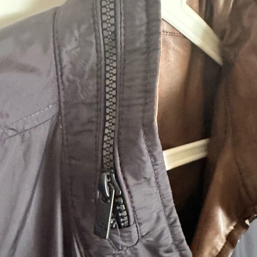 Massimo Dutti men's napa leather jacket new brown XL